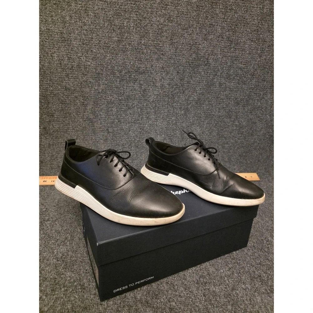 Wolf & Shepherd Shoes Mens Size 8 Black Leather Dress Lace Up Crossover Longwing